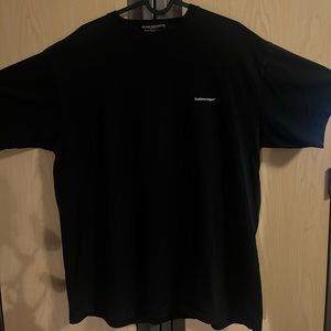 BALENCIAGA Men’s Logo T-Shirt Medium Fit in Black